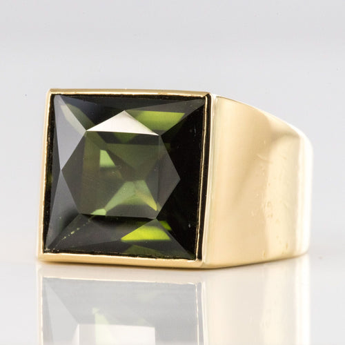 Bague 54 Chevalière ancienne tourmaline 58 Facettes 19-658-51