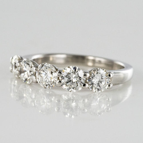 Bague 55 Bague or blanc 5 diamants 58 Facettes 18-144-55