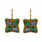 Boucles d'oreilles Boucles d'oreilles Vermeil Cristaux verts et bleus 58 Facettes GO008