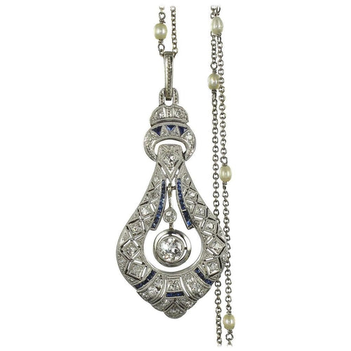 Pendentif Pendentif ancien diamants et perles 58 Facettes 05-103-1728427