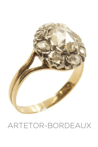 Bague Bague ancienne diamants 58 Facettes
