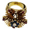 Bague 49 Bague vintage or jaune, saphirs, rubis et diamants. 58 Facettes 30503