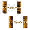 Boutons de manchette Boutons de manchettes oeil de tigre et or 58 Facettes 20-315