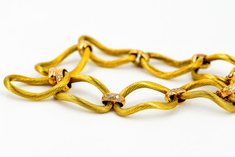 Bracelet Bracelet Or rose Diamant 58 Facettes 05478CD