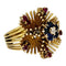 Bague 49 Bague vintage or jaune, saphirs, rubis et diamants. 58 Facettes 30503