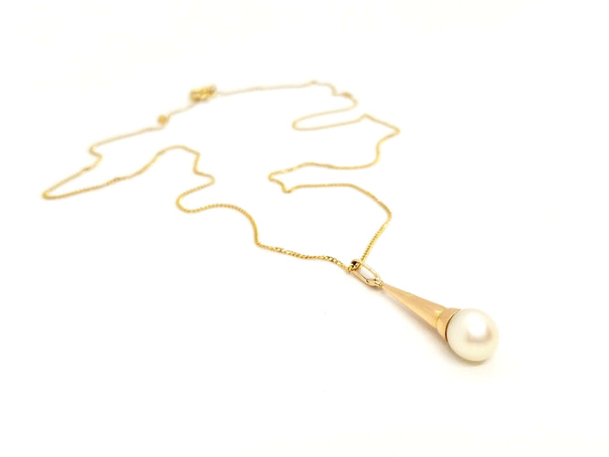 Collier Collier Chaîne + pendentif Or jaune Perle 58 Facettes 716808CD
