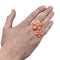 Bague 51 Bague Van Cleef & Arpels, "Double Fleurs", or jaune, corail et diamants. 58 Facettes 29151-1