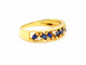 Bague 55 Bague Demie alliance Or jaune Saphir 58 Facettes 749301CN