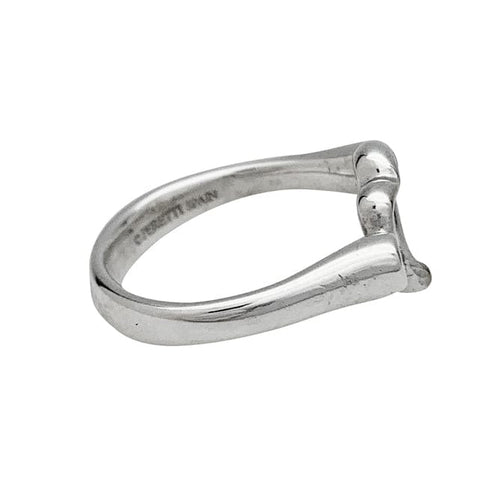Bague 51 Bague Tiffany & Co. "Open heart" en argent et diamants. 58 Facettes 30462