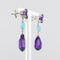 Boucles d'oreilles Boucles d'oreilles pendantes améthystes et turquoises 58 Facettes 17-302