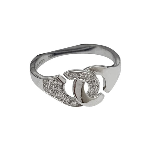 Bague 51 Bague Dinh Van "Menottes R8" en or blanc, diamants. 58 Facettes 30380