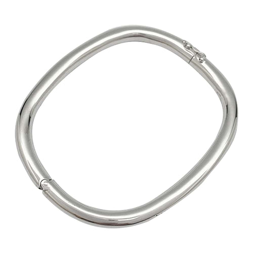 Bracelet Bracelet jonc rigide carré en or blanc 58 Facettes 30360