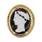 Broche Camée ancien sur agate bi-couche monté en broche 58 Facettes 21-337