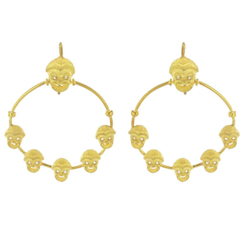 Boucles d'oreilles Boucles d'oreilles créoles masques 58 Facettes DEBO5
