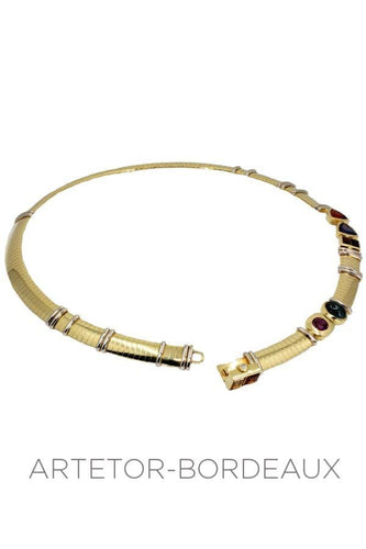 Collier Collier de pierres fines maille oméga 58 Facettes 31241