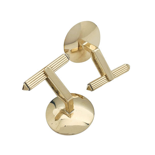 Boutons de manchette Boutons de manchette en or jaune et diamants. 58 Facettes 30028