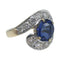 Bague 52 Bague Tourbillon en or jaune et blanc, saphir et diamants. 58 Facettes 28146