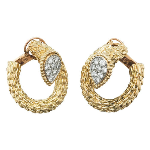 Boucles d'oreilles Boucles d'oreilles Boucheron "Serpent Bohème" en or jaune, diamants. 58 Facettes 28982