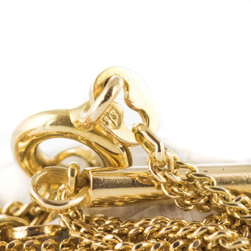 Collier Chaîne double en or maille gourmette et batonnets 58 Facettes 20-041B