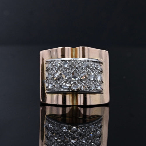 Bague 53 Bague tank diamants en pavage 58 Facettes 21-292-53