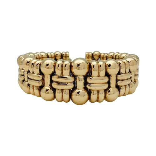 Bracelet Bracelet Boucheron modèle "Boules croisées" en or jaune. 58 Facettes 29221