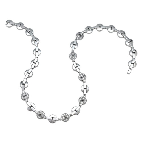 Collier Collier Cartier modèle "Himalia" en or blanc, diamants. 58 Facettes 29326