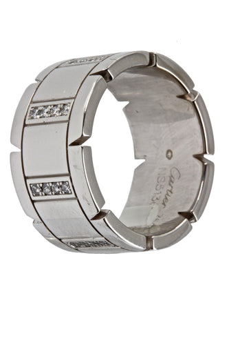 Bague 56 Bague "Tank Française" signée Cartier 58 Facettes