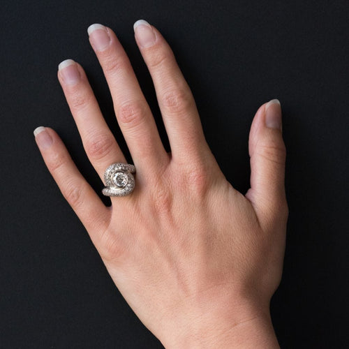 Bague 50 Bague tourbillon diamants or blanc 58 Facettes 15-269-50-1