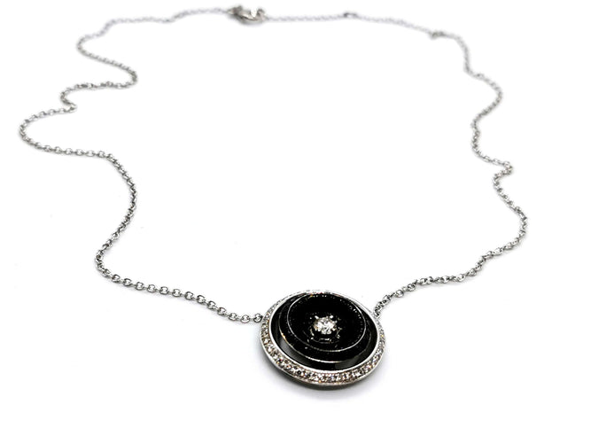 Collier Collier Or blanc Diamant 58 Facettes 1089443CN