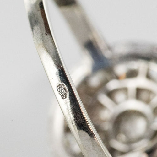 Bague 52 Bague ronde plate diamants taille ancienne 58 Facettes 19-289-55