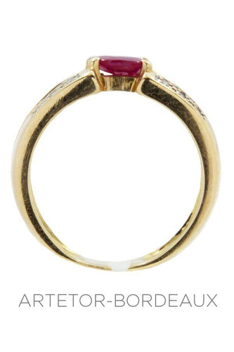 Bague 50 Bague rubis et diamants moderne 58 Facettes 17971