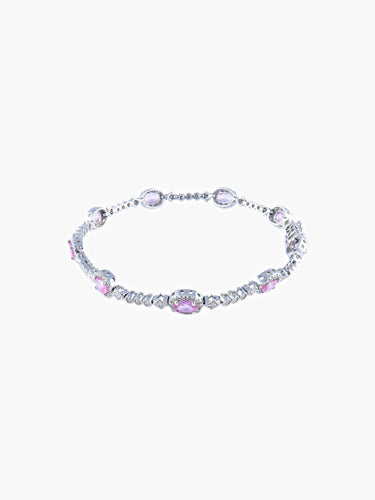 Bracelet Bracelet Saphirs roses 58 Facettes