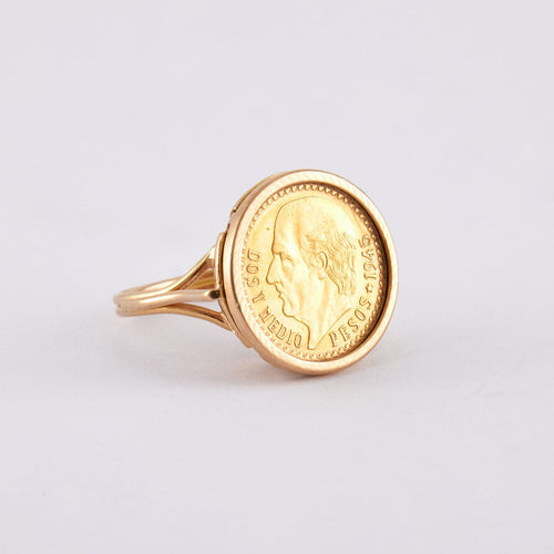 Bague 50 Bague Pièce 2 Pesos 58 Facettes JB13