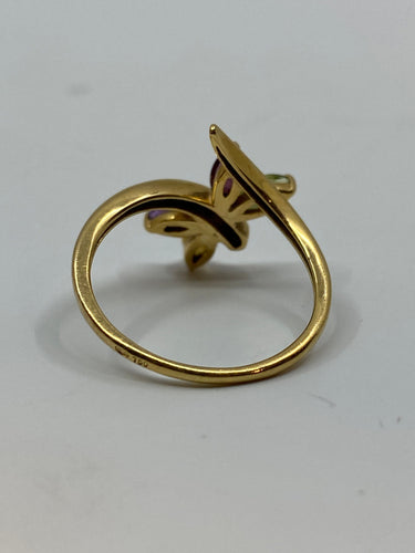 Bague Bague papillon en or jaune & pierres fines 58 Facettes