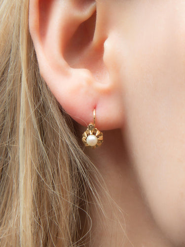 Boucles d'oreilles DORMEUSES OR & PERLES 58 Facettes 130097