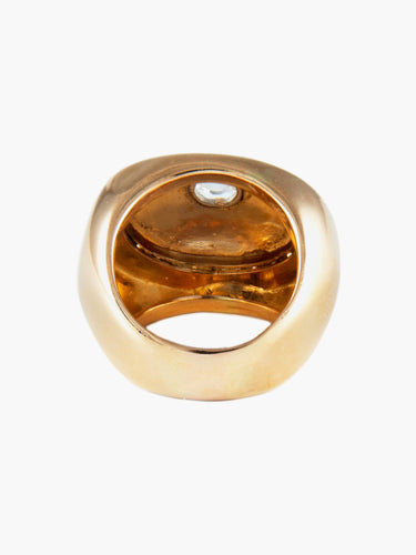 Bague Bague Jonc Or Jaune Diamant Taille Coussin 58 Facettes
