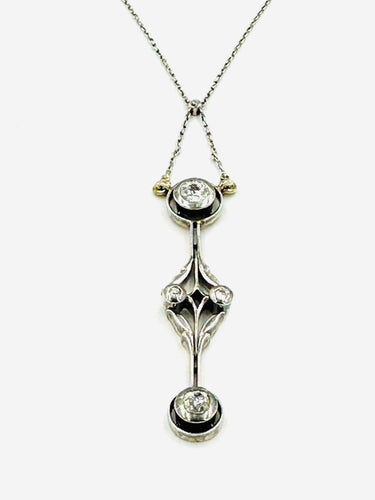 Collier Collier Négligé or, argent et diamants 58 Facettes