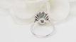 Bague 53 Bague marguerite Or blanc Emeraude Diamants 58 Facettes 32514
