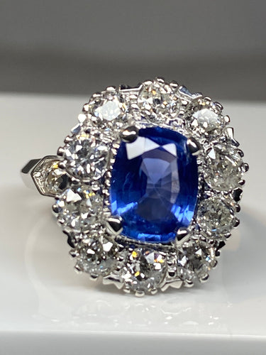 Bague Bague Marguerite en or saphir et diamants 58 Facettes