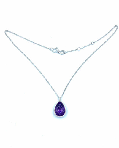 Collier BOGHOSSIAN. Collier Shine Améthyste et Diamants 58 Facettes