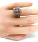 Bague 51 Bague 2 Ors pavée de Diamants 58 Facettes AB225