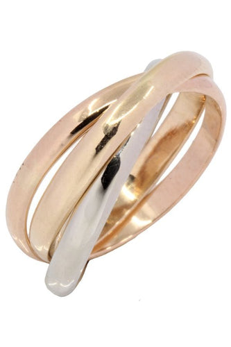 Bague ALLIANCE 3 ANNEAUX 3 ORS 58 Facettes 052421