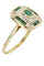 Bague 57 BAGUE STYLE ART-DÉCO EMERAUDES ET DIAMANTS 58 Facettes 042311