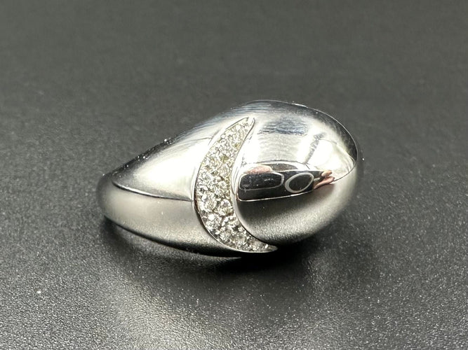 Bague 54 BVLGARI - Bague Or blanc Diamants 58 Facettes