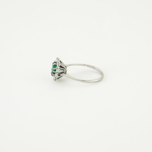 Bague 55 Bague Marguerite Emeraude Diamants 58 Facettes EL2-76