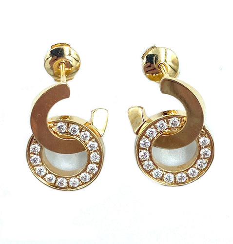 Boucles d'oreilles PIAGET - Collection Possession, boucles d’oreilles or rose et diamants 58 Facettes