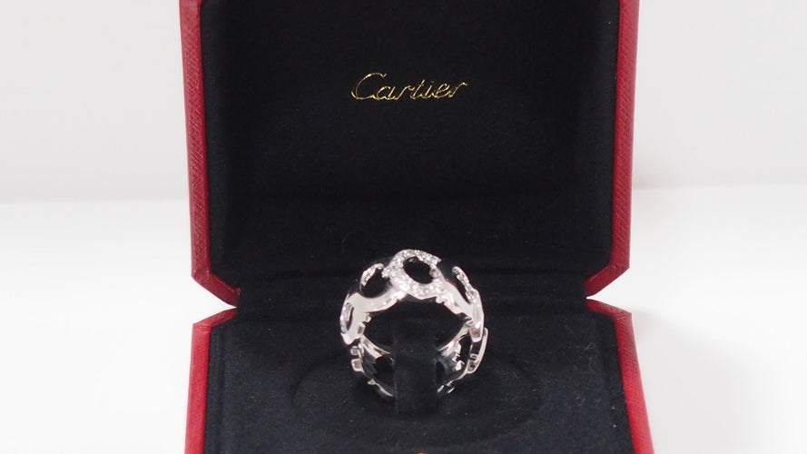 Bague 57 Bague collection C Cartier Or blanc Diamants 58 Facettes 32212