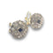 Boucles d'oreilles Boucles d'oreilles design Art Déco en or et platine avec diamants et saphirs 58 Facettes Q832A
