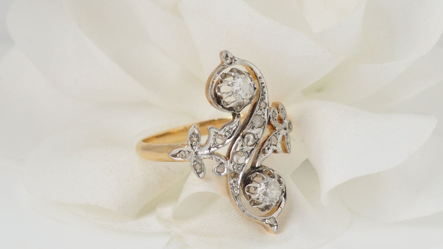 Bague 60 Bague Toi Et Moi en Or Bicolore & Diamants 58 Facettes 32257