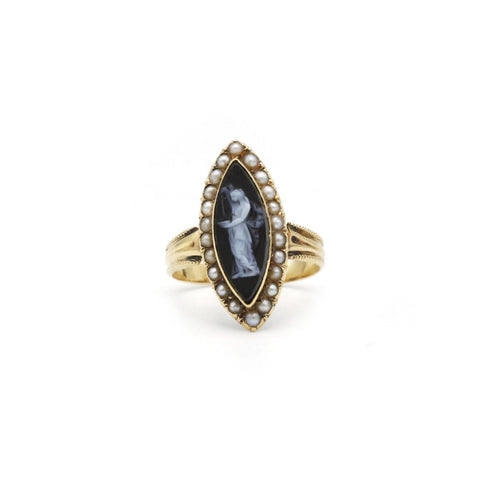 Bague 51 Bague Camée Perles 58 Facettes 230180R